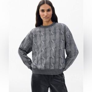 NWT-Rag & Bone
Women's Gray Miramar Cable-Effect Sweatshirt(S)